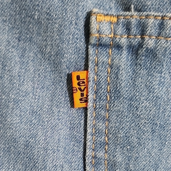 Levi's Light Blue Denim Pants Vintage Rare 70s Orange Tab - Picture 4 of 10